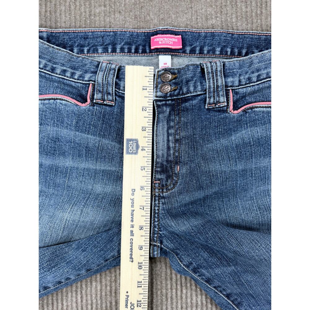Abercrombie & Fitch Y2K Pink Piping Low Rise Bootcut Jeans 10 - Picture 8 of 9